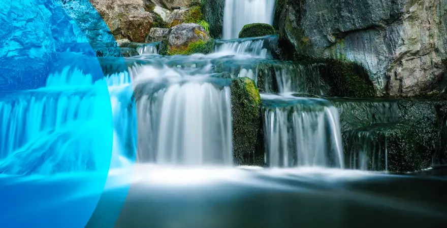 Vodopád, místo s vysokou koncentrací záporných iontů